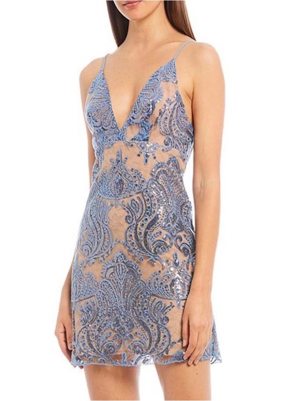 Free People Night Shimmers Mini Dress